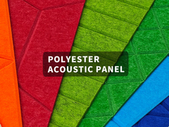 Lebensfreudige Farboptionen V-Grooved Polyester Akustik-Panel für Konferenzräume