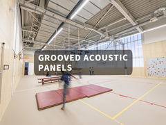 High-End-Groove-Akustikwandplatten mit Feuerbeständigkeit für moderne Innenräume