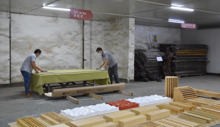 Guangzhou Wuyang Yiguan Acoustic Materials Co., Ltd. Hersteller Produktionslinie