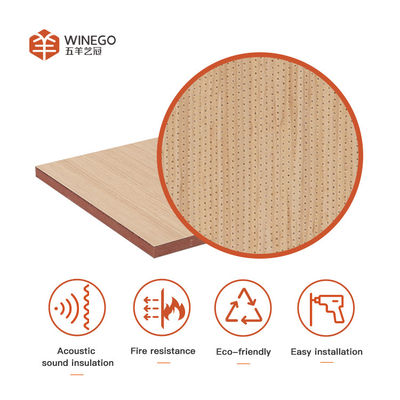 Holzdekorative Super-Mikro-perforierte akustische Platten Veneer HPL Melamin-Finixierung