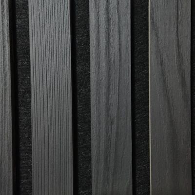 Schwarze Farbe Akustik Holz Schieferplatten Polyesterfaser MDF für Hoteldekor