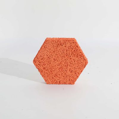 Hohe Stoßfestigkeit Holzwolle Akustikwandplatten Hexagonalform Für Hoteldekor